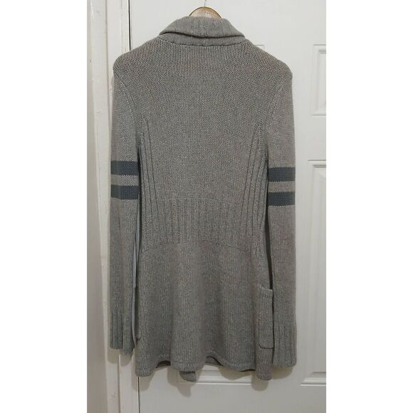 James perse women small shawl collar double Breasted sweater 100% cashmere gray - Picture 5 of 8